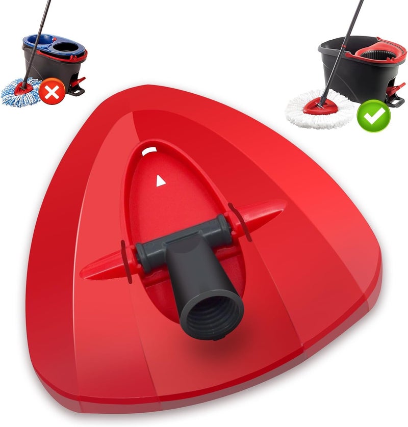 JIUMEE Easywring 1-Tank System,Mop Replacement Heads for O-Ceda Mop Replace Head, Spin Mop Heads Replacements, Microfiber Spin Mop Refills, Easy Cleaning Mop Head Replacement (Red Mop Base 1pcs) - Image 1